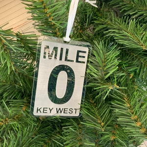 Key West, Key West Ornament, Mile Post 0, Mile Post 0 Ornament, Florida Ornament, Christmas Ornament, Christmas Tree, Key West Christmas