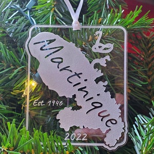 Martinique Ornament, Caribbean Island of Martinique, Lesser Antilles, Martinique Souvenir, Martinique Wedding, Caribbean Ornament and Gift