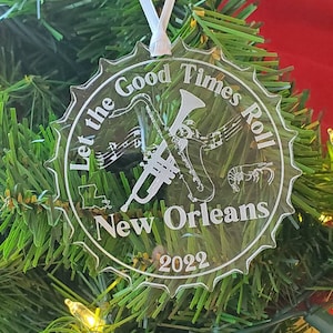 New Orleans Bottle Cap Ornament, New Orleans Christmas Ornament, NOLA Ornament, NOLA Souvenir, New Orleans Souvenir, Louisiana Ornament