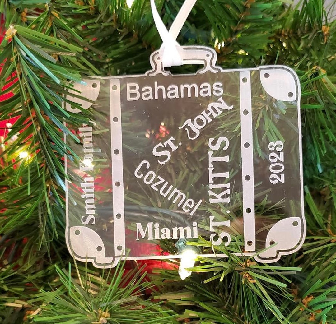 Travel Suitcase Ornament, Baggage Ornament, Luggage Ornament, Travel Souvenir, Travel Ornament