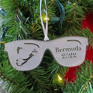 Bermuda Sunglass Ornament, Bermuda Christmas, Bermuda Christmas Ornament, Bermuda Souvenir, Bermuda Pink Sand, Bermuda Cruise Souvenir