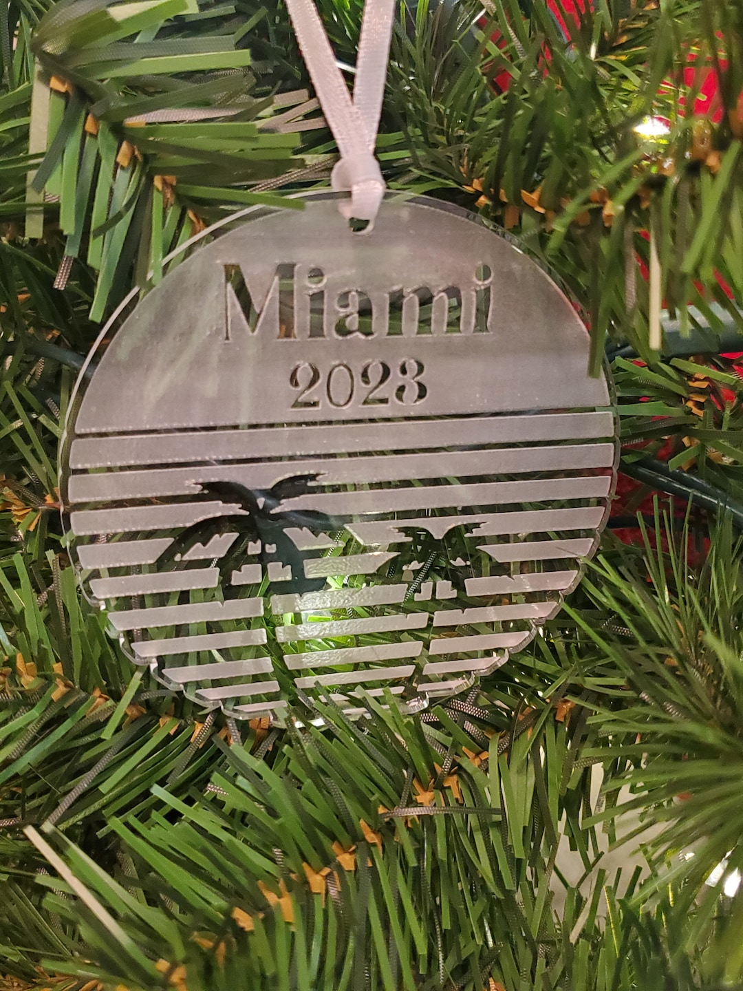 Miami Souvenir Ornament, Miami Christmas Ornament, Miami Florida