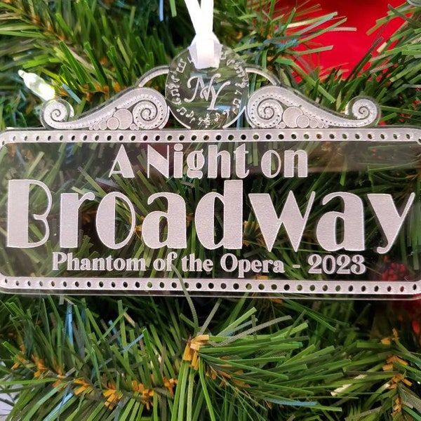A Night on Broadway Ornament, NYC, New York City, Broadway Ornament, Theatre, Big Apple, NYC Christmas Ornament