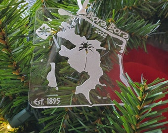 Bora Bora Ornamento, Bora Bora 2022 Adorno, Bora Bora 2022 Souvenir, Bora Bora 2022 Adorno Navideño, Bora Bora Navidad