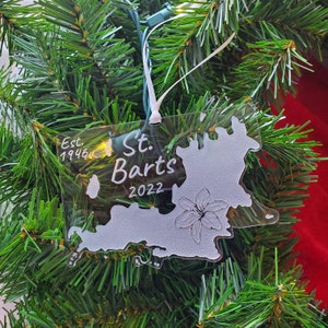 St. Barts Ornament, St. Barts Souvenir, Saint Barthélemy, St. Barth, St. Barths, St. Barts Caribbean Island Ornament, St. Barts Wedding