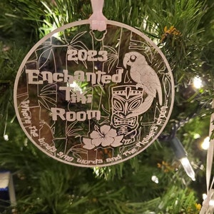 Tiki Room Ornament, Tiki Room Souvenir, Disney Inspired Tiki Room Ornament, Tiki Room Birds, Tiki Room Flowers, Tiki Room Ornament Gift