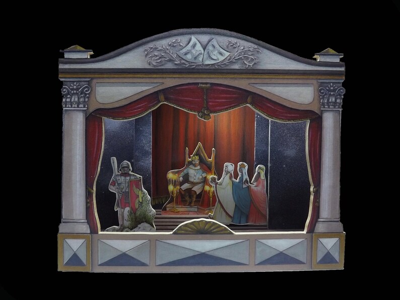 Nativity Story Wooden Hand Made Toytheater With SHADOW SCREEN Etsy
