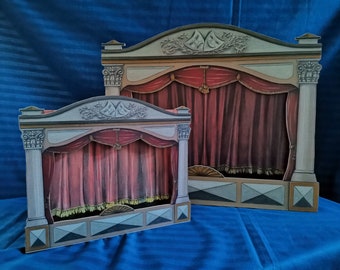 NEW! Large size wooden puppet theater without Puppet set. You can use Your own puppets. It is an excellent educational toy.