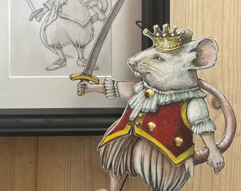 Mouse King Wooden Jumping Jack