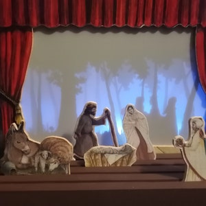 Nativity  Wooden Toytheater & Shadow Theater for Christmas storytelling
