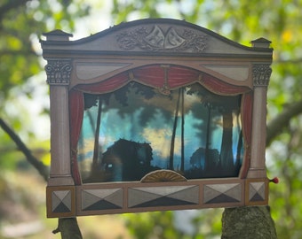 Multifunctional Wooden Puppet and Shadow Theater · SEN/SNI-Friendly Handmade Educational Toy for Kids & Teachers · 77 Pieces
