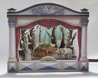 Magical Multifunctional Puppet Theater, fabulous Wooden Hand made Gift that won the Hungarian craftsman's fine prize in 2020