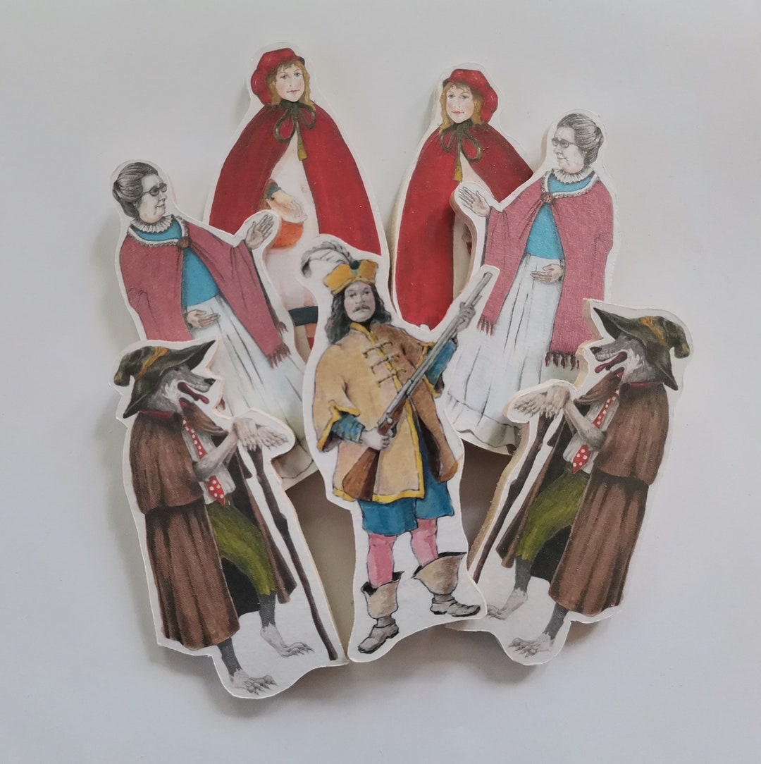 Little Red Riding Hoode Puppet Set Only, Without Toytheater