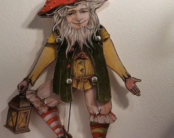 Handcrafted Vintage Dream Gnome Figures – Original DesignVintage style Jumping Jack