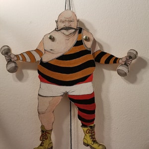 Magical Jumping Jack Puppet Strongman adorable   Christmas Gift