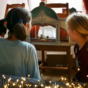 Large size Nativity wooden puppet,and  shadow puppet theater
