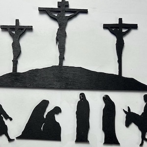 Easter Story Puppet Set: Biblical Shadow Theatre Puppets & Scenery