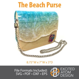 The Beach Purse - NO es un producto físico - Archivos SVG - Lea la descripción completamente antes de comprar
