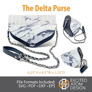The Delta Purse - SVG Laser Files - NOT a Physical Product