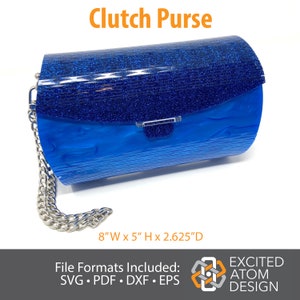 Clutch Purse - NO es un producto físico - Archivos SVG para cortar en su láser