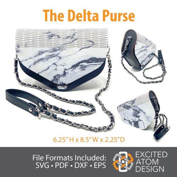 The Delta Purse - SVG Laser Files - NOT a Physical Product