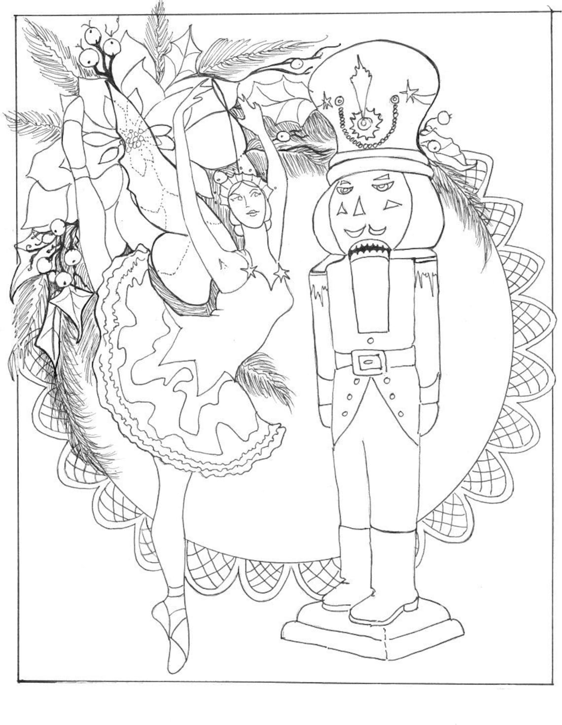 Nutcracker Sugar Plum Fairy Adult/Kids coloring page | Etsy