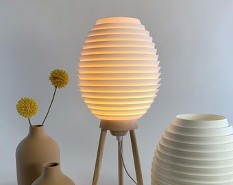 Honey Table Lamp - Bee Hive Lamp - Tripod Lamp - Honeybee Lamp - Table Decor - Sustainably made by Honey & Ivy Studio in Portland, OR