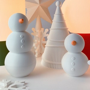 Winter Bliss Snowman Decor - Christmas Decoration - Simple Snowman - Modern Christmas Decor