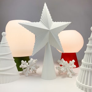 Winter Bliss Star Tree Topper - Christmas Tree Topper - Mantel Decoration - Christmas Decoration - Modern Holiday Decoration
