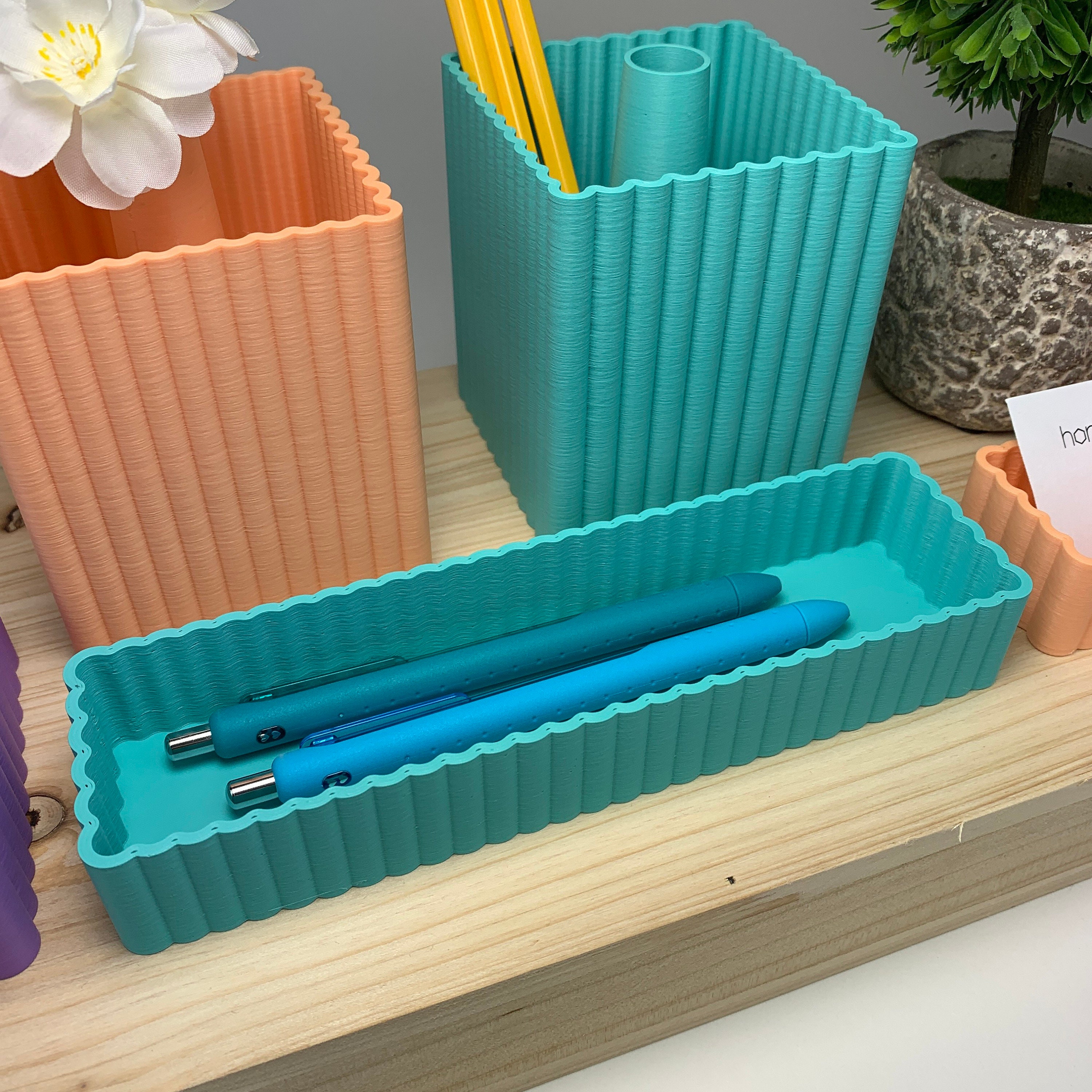 CHLOE Pen Holder Pencil Tray Pen Tray Home Office Decor Etsy