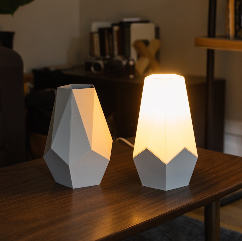 MISHI Table Lamp Origami Lamp Home Office Mood Lamp Designed and Crafted by Honey & Ivy Studio in Portland, OR image 2