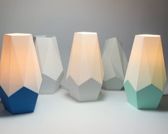 MISHI Table Lamp - Origami Lamp - Home Office - Mood Lamp - Designed and Crafted by Honey & Ivy Studio in Portland, OR