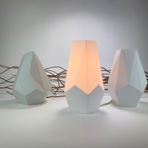 MISHI Table Lamp Origami Lamp Home Office Mood Lamp Designed and Crafted by Honey & Ivy Studio in Portland, OR image 5