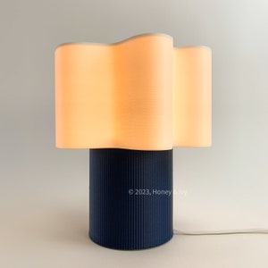 MILA Table Lamp Squiggle Lamp Blob Lamp Wavy Lamp Modern Lamp Sustainably made by Honey & Ivy Studio in Portland, OR Midnight Blue *New*