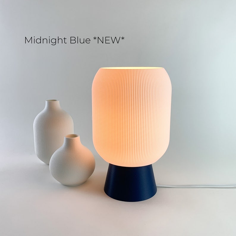 ASPEN Table Lamp Designed and Sustainably made by Honey & Ivy Studio in Portland, Oregon Midnight Blue *New*