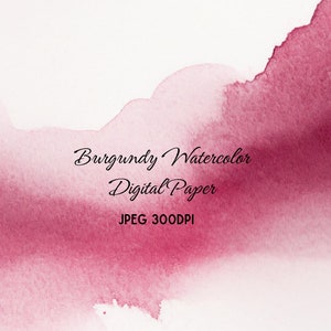 Aquarel bordeaux wijnrode clipart, splash penseelstreken clipart voor achtergrondkaarten, collage, posters en kunstproject