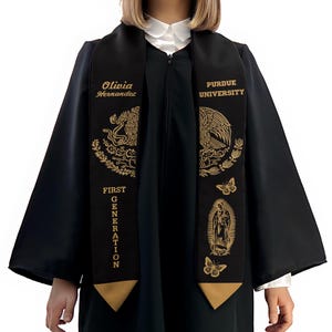 Customized Mexican Graduation Stole, Mexican American Sash, Graduation stole 2026, Custom Name School Stole,