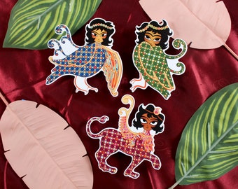 mythical girls sticker pack