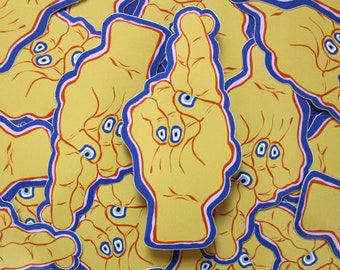 Fingers Crossed Sticker ~ Weatherproof Vinyl Sticker