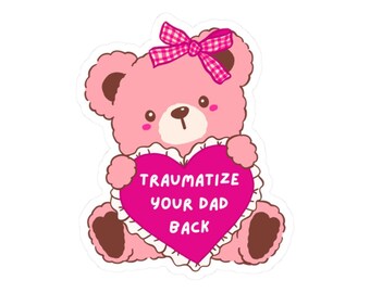 Rosa Trauma Aufkleber | Geschnittener Sticker