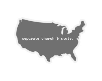Separater Kirche & Zustand USA Umriss Aufkleber | Politischer Statement Sticker