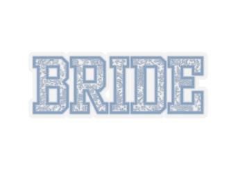 Braut Varsity Blumen Kiss-Cut Aufkleber | Aufkleber für Junggesellinnenabschiede