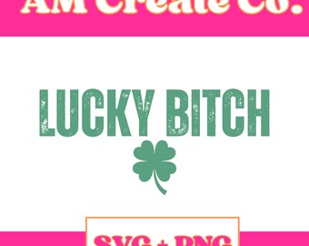 Glückliche Schlampe St Patrick's Day Shirt Design | lustiges glückliches Kleeblatt | retro grüne Kleeblatt Grafik | frechen irischen Humors