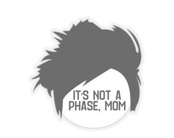 Es ist kein Phase-Mom-Aufkleber | Emo Haar Silhouette Aufkleber