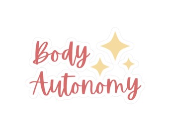 Autonomie Aufkleber | feministische Phrase, Schriftzug, funkelt