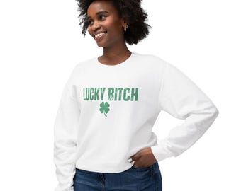 Glücksbringer Klee Sweatshirt | st. patrick's day kleeblatt grafik
