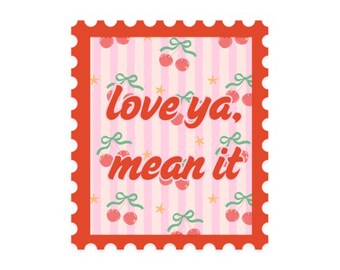 Ich schwöre dir was du meinst | Kirschmuster, Retro Schriftzug