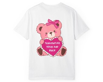 Rosa teddybär herz Grafik T-Shirt | verspieltes neckisches Baumwoll T-Shirt