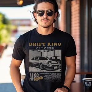 The Legendary JDM Drift King Car AE86 Hachiroku Shirt, Initial D Iconic Street Racing Team, JDM Enthusiasts and Fans of Driving Purity Tee