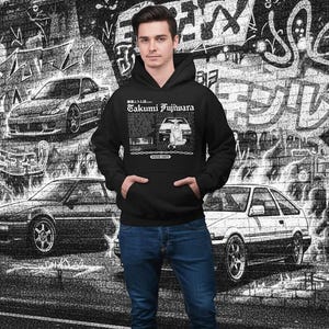 Takumi Fujiwara Hoodie: Initial D JDM Drifting Tofu Shop Style